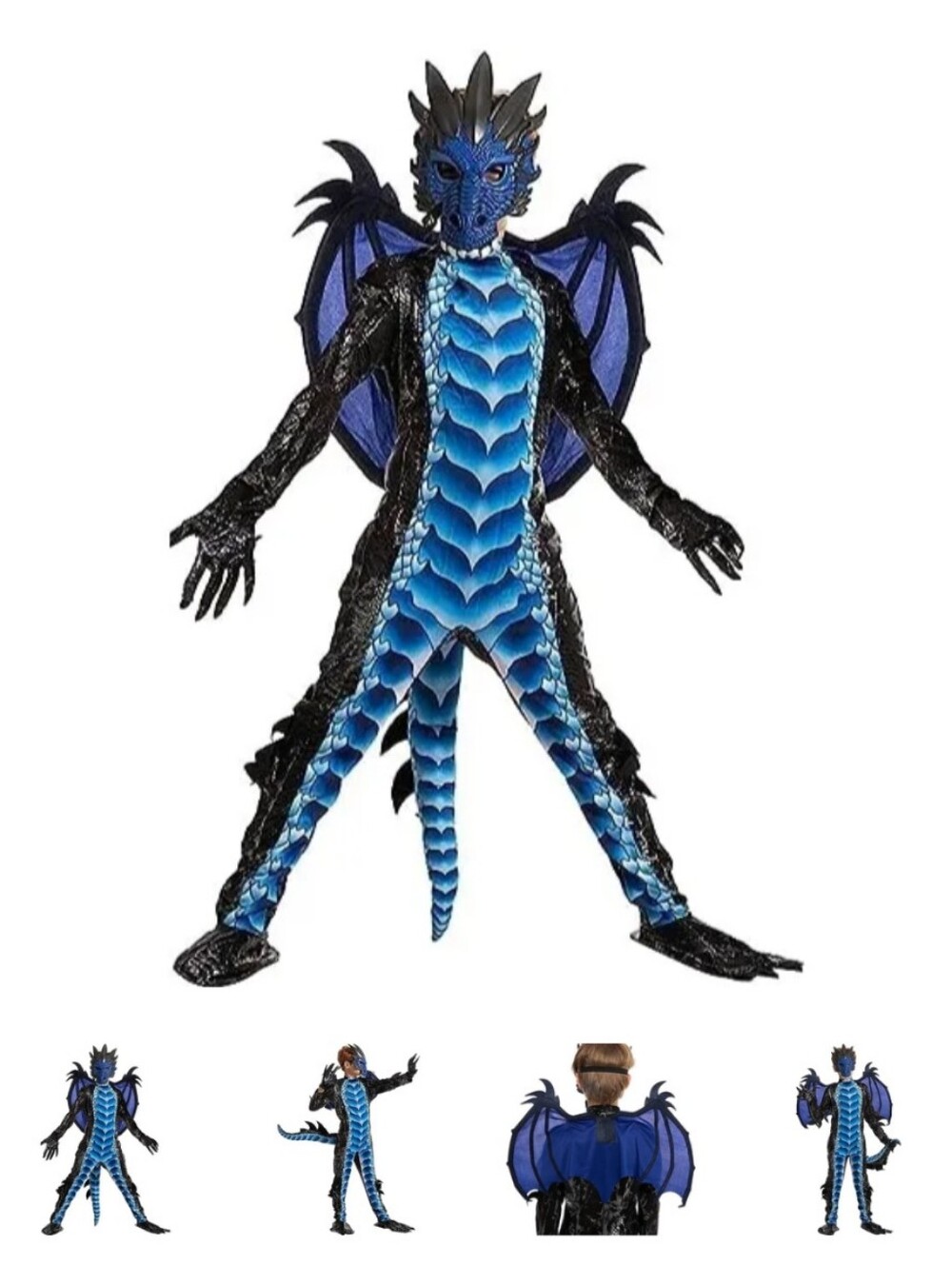 Childs Blue Dragon Kids Costume
